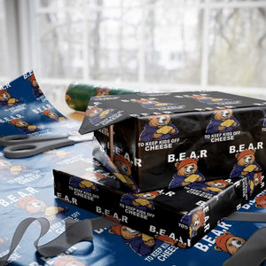 Funny Bear To Keep Kids Off Cheese Wrapping Paper Roll TS11 Black Print Your Wear