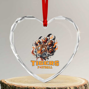 Funny BFT Heart Crystal Glass Ornament Football Player Gift TS12 Transparent Glass 3'' Heart Print Your Wear