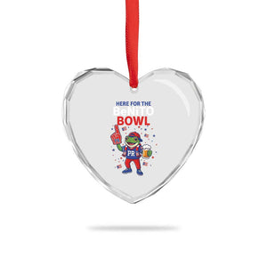 Funny Benito Bowl Puerto Rican Football Heart Crystal Glass Ornament Coquí Frog Music Fan with Beer and Foam Finger TS02 Print Your Wear