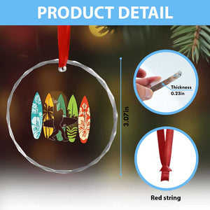 Funny Bigfoot Aloha Hawaiian Surfing Tropical Beach Surfer Crystal Glass Ornament TS14 Print Your Wear