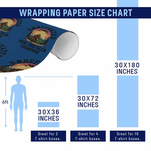 Funny Bigfoot And Alien Gift Wrapping Paper Roll Undefeated Hide And Seek Champion TS12 Print Your Wear