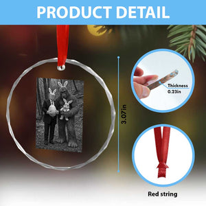 Funny Bigfoot And Trump Easter Selfie Gift Crystal Glass Ornament TS12 Print Your Wear