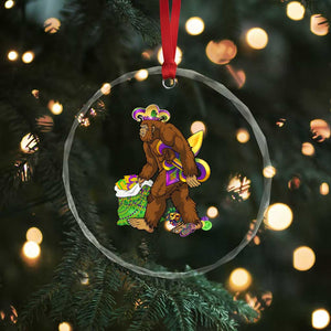 Funny Bigfoot Carnival Mardi Gras Party Crystal Glass Ornament TS11 Print Your Wear