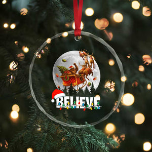 Funny Bigfoot Christmas Crystal Glass Ornament Believe Santa Sasquatch Xmas Reindeer Sleigh TS11 Print Your Wear