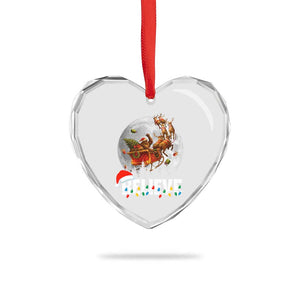 Funny Bigfoot Christmas Heart Crystal Glass Ornament Believe Santa Sasquatch Xmas Reindeer Sleigh TS11 Print Your Wear