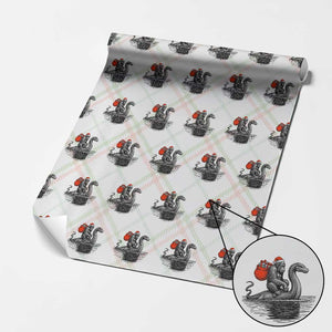 Funny Bigfoot Christmas Wrapping Paper Roll Sasquatch Loch Ness Cryptid Xmas TS14 Christmas Plaid Print Your Wear