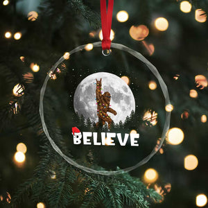 Funny Bigfoot Crystal Glass Ornament Cool Full Moon & Trees Sasquatch Xmas Lights TS10 Print Your Wear