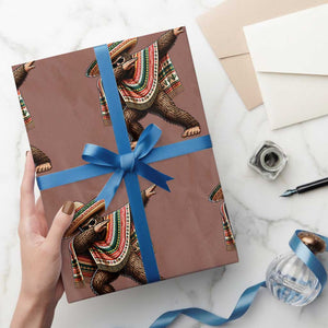 Funny Bigfoot Dabbing Cinco De Mayo Fiesta Wrapping Paper Roll TS14 Mocha Print Your Wear