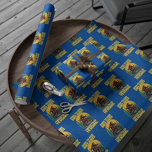 Funny Bigfoot Dirt Bike Wrapping Paper Roll Born To Ride Dirt Bikes Forced To Go To School TS14 Blue Print Your Wear