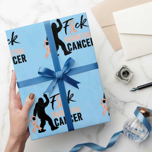 Funny Bigfoot Fuck Endometrial Cancer Awareness Gift Wrapping Paper Roll