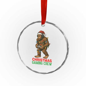 Funny Bigfoot Gamer Christmas Crystal Glass Ornament TS14 Print Your Wear