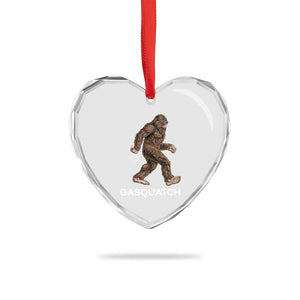Funny Bigfoot Heart Crystal Glass Ornament Gasquatch Gassy Sasquatch Fart Meme TS10 Print Your Wear