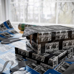 Funny Bigfoot Photobooth Xmas Wrapping Paper Roll Sasquatch Santa Claus Xmas TS14 Black Print Your Wear