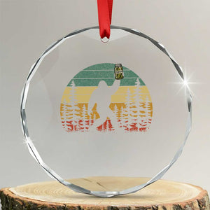 Funny Bigfoot Pickles Lover Crystal Glass Ornament Retro Sasquatch Cucumber Food Lover
