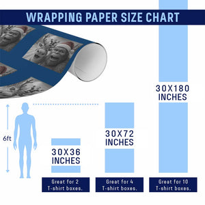 Funny Bigfoot Selfie Christmas Wrapping Paper Roll Santa Reindeer Sasquatch Xmas TS14 Print Your Wear