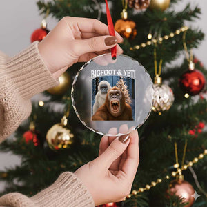 Funny Bigfoot Selfie Crystal Glass Ornament Sasquatch Yeti Christmas TS14 Print Your Wear