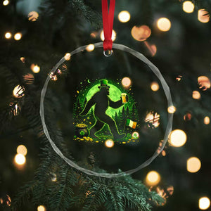 Funny Bigfoot St Patricks Day Crystal Glass Ornament Sasquatch Drinking Green Beer Lover TS14 Print Your Wear