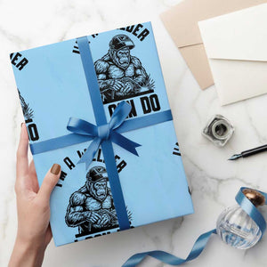 Funny Bigfoot Welder Wrapping Paper Roll I Can Do Amazing Things TS12 Light Blue Print Your Wear