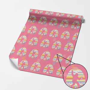 Funny Bigfot Easter Wrapping Paper Roll Sasquatch Rock On Rabbit TS14 Pink Print Your Wear