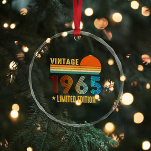 Funny Birthday Crystal Glass Ornament Vintage 1965 Limited Edition Bday Party TS11 Print Your Wear