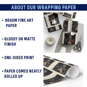 Funny Birthday Dinosaur Wrapping Paper Roll Prehistoric Party Celebration TS12 Print Your Wear