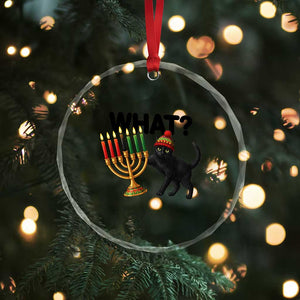 Funny Black Cat Chaos Kwanzaa Kinara Candle Crystal Glass Ornament African Heritage Gift TS12 Print Your Wear