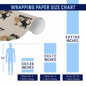 Funny Black Cat Chaos Kwanzaa Kinara Candle Wrapping Paper Roll African Heritage Gift TS12 Print Your Wear