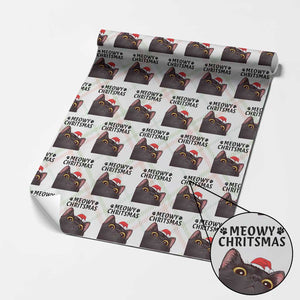 Funny Black Cat Christmas Wrapping Paper Roll Cute Kitty Xmas TS14 Christmas Plaid Print Your Wear