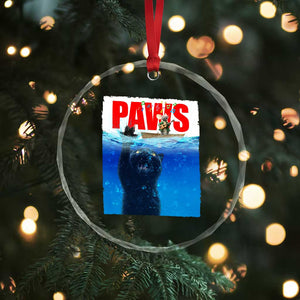 Funny Black Cat Crystal Glass Ornament PAWS Parody Kitten Mouse Humorous TS14 Print Your Wear
