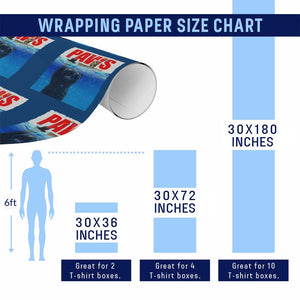 Funny Black Cat Wrapping Paper Roll PAWS Parody Kitten Mouse Humorous TS14 Print Your Wear