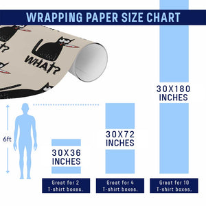 Funny Black Cat Wrapping Paper Roll What Kitten Murderous TS11 Print Your Wear