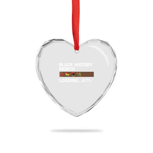 Funny Black History Month Loading Heart Crystal Glass Ornament Six Seven Meme TS12 Print Your Wear