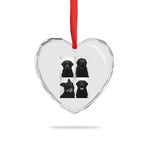 Funny Black Lab Heart Crystal Glass Ornament Photobooth Selfie Dog Mom Gift TS12 Print Your Wear