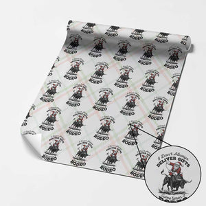 Funny Black Santa Cowboy Bull Rider Christmas Wrapping Paper Roll I Do Not Deliver Gifts I Rodeo TS12 Christmas Plaid Print Your Wear