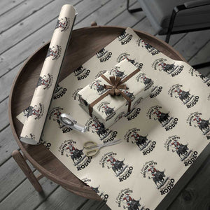 Funny Black Santa Cowboy Bull Rider Christmas Wrapping Paper Roll I Do Not Deliver Gifts I Rodeo TS12 Beige Print Your Wear