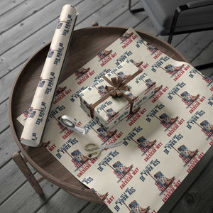 Funny Boot in Your Ass American Way Wrapping Paper Roll Patriotic Country Style USA Pride TS02 Beige Print Your Wear
