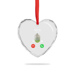 Funny Borg Drink Caling Meme Heart Crystal Glass Ornament College Party Drink Viral Humor TS02 Print Your Wear