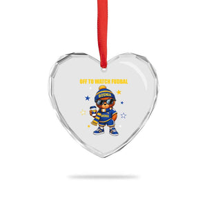Funny Bosnia Teddy Bear Game Day Gift Heart Crystal Glass Ornament Off To Watch Fudbal