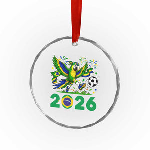 Funny Brazil Soccer Macaw Crystal Glass Ornament 2026 Football Fan Graphic TS12 Print Your Wear