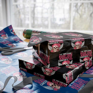 Funny Breast Cancer Survivor Wrapping Paper Roll Im Kicking Cancers Ass Pink Ribbon Skull TS10 Black Print Your Wear