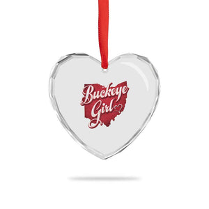 Funny Buckeye Girl Heart Crystal Glass Ornament Red Map Of Ohio State TS11 Print Your Wear
