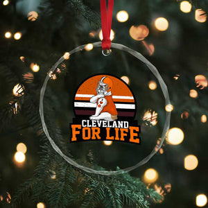 Funny Bulldog Game Day Crystal Glass Ornament Cleveland For Life TS12 Print Your Wear