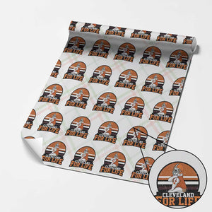 Funny Bulldog Game Day Wrapping Paper Roll Cleveland For Life TS12 Christmas Plaid Print Your Wear