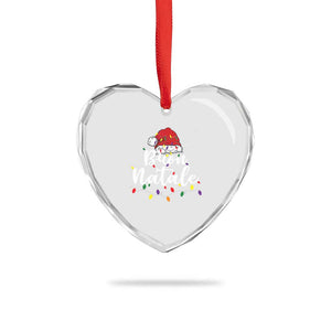 Funny Buon Natale Heart Crystal Glass Ornament Italian Christmas Italy Pride Santa Hat TS11 Print Your Wear