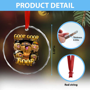Funny Burnt Peanut Goop Crystal Glass Ornament Bungulato 90s Bootleg TS14 Print Your Wear