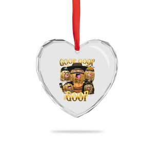 Funny Burnt Peanut Goop Heart Crystal Glass Ornament Bungulato 90s Bootleg TS14 Print Your Wear