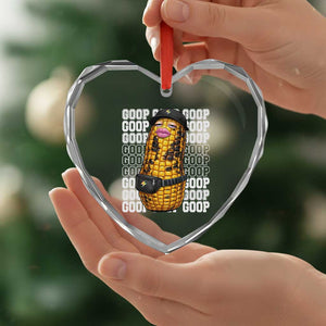 Funny Burnt Peanut Goop Heart Crystal Glass Ornament Burnt Corn Meme Viral Humor TS14 Print Your Wear
