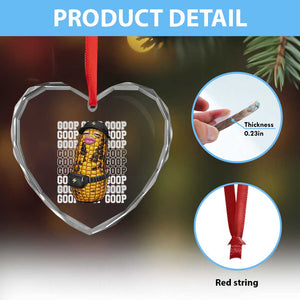 Funny Burnt Peanut Goop Heart Crystal Glass Ornament Burnt Corn Meme Viral Humor TS14 Print Your Wear