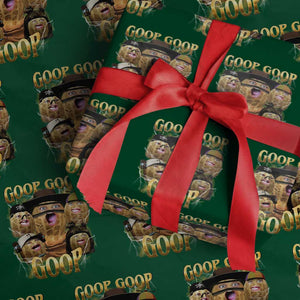 Funny Burnt Peanut Goop Wrapping Paper Roll Bungulato 90s Bootleg TS14 Green Print Your Wear