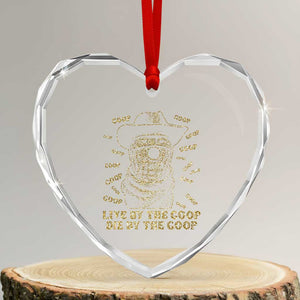 Funny Burnt Peanut Heart Crystal Glass Ornament Live by The Goop Die by The Goop TS14 Transparent Glass 3'' Heart Print Your Wear